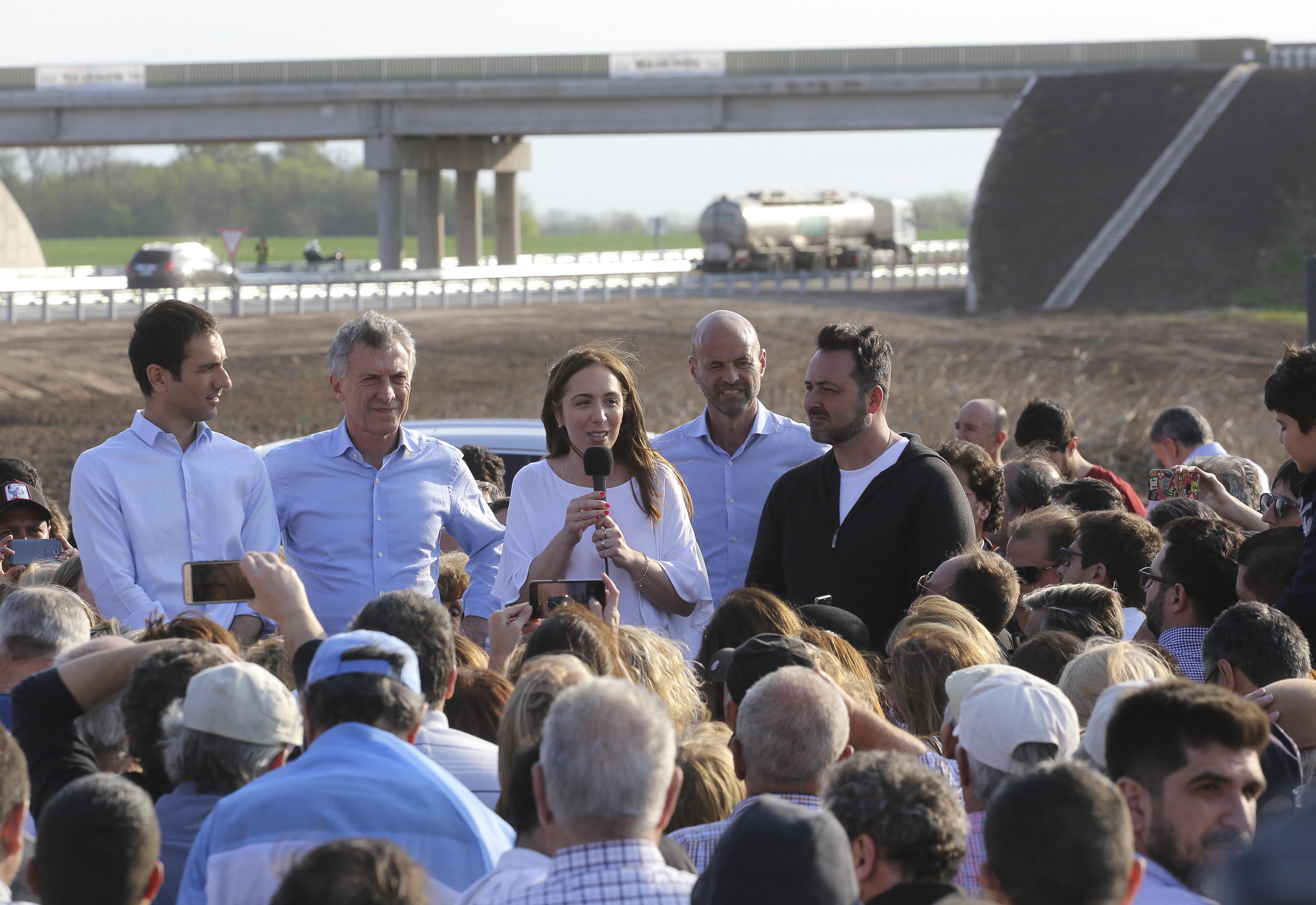 Mauricio Macri y María Eugenia Vidal en Junín.