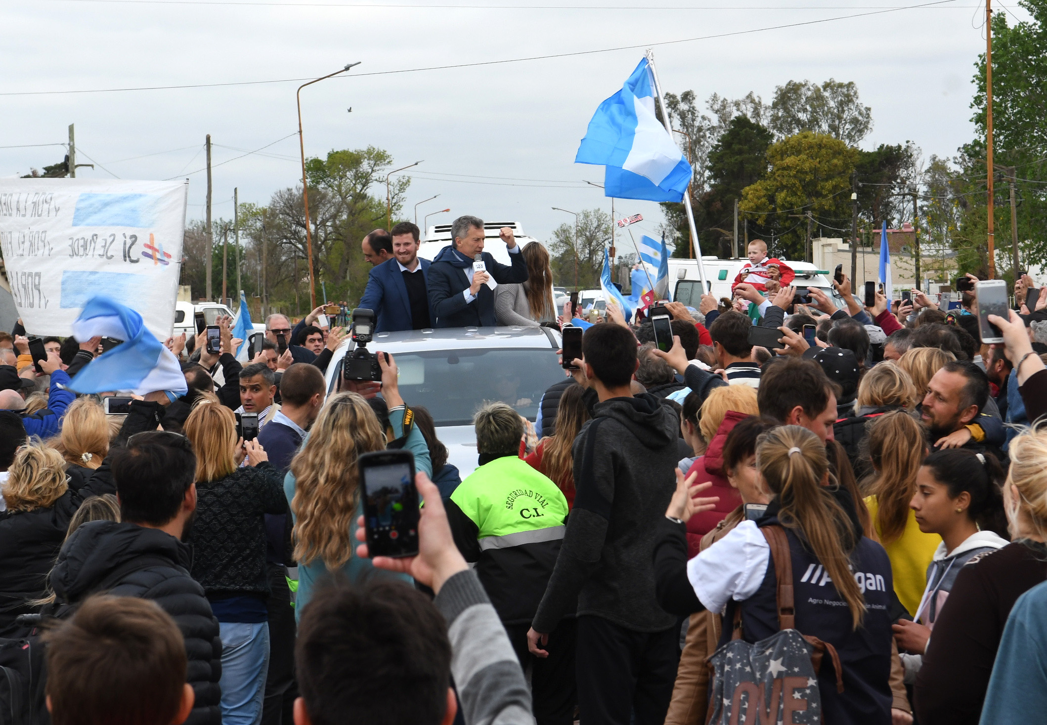 Macri, en la Marcha del Sí Se Puede, en Rafaela, Santa Fe.