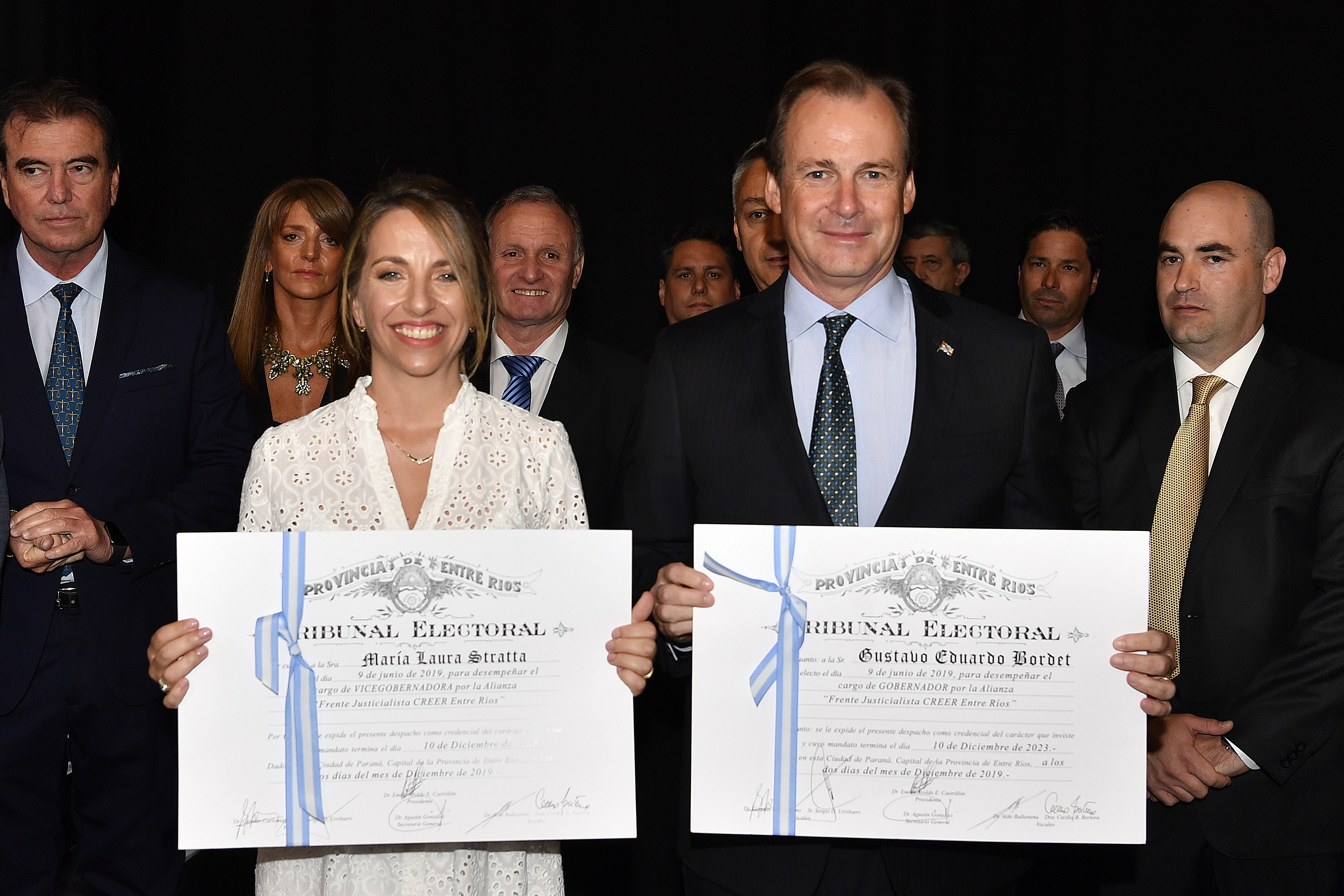 Gustavo Bordet fue proclamado Gobernador y Laura Stratta Vicegobernadora.