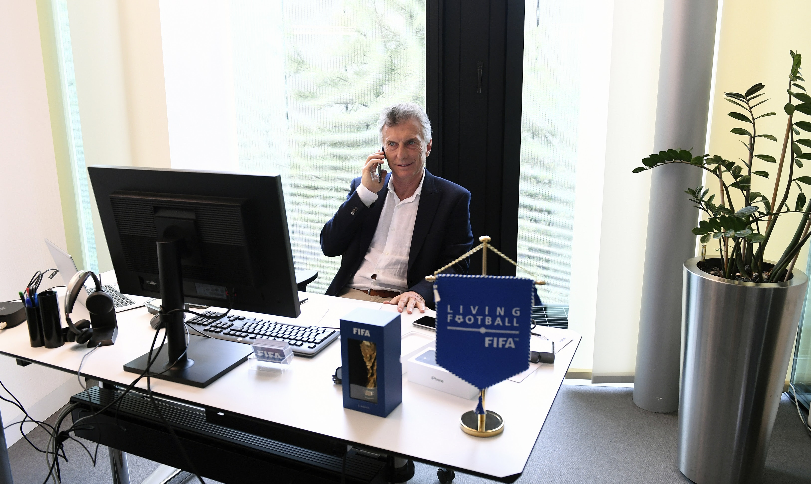 Mauricio Macri en la Fundación FIFA